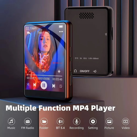 2.4" Touch Screen MP4 MPS Player Bluetooth5.2 Music HIFI FM Radio + 8/32/64GB Card USA Audio Metal (No Subscription)