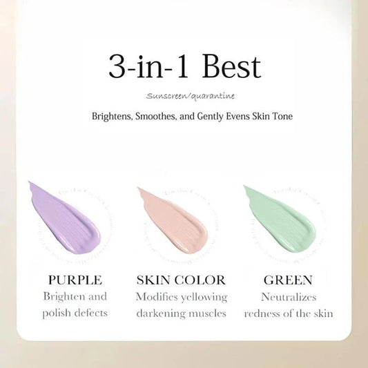 3-color Delicate Hydration Brighten Skin Tone Waterproof Concealer Isolation Cream